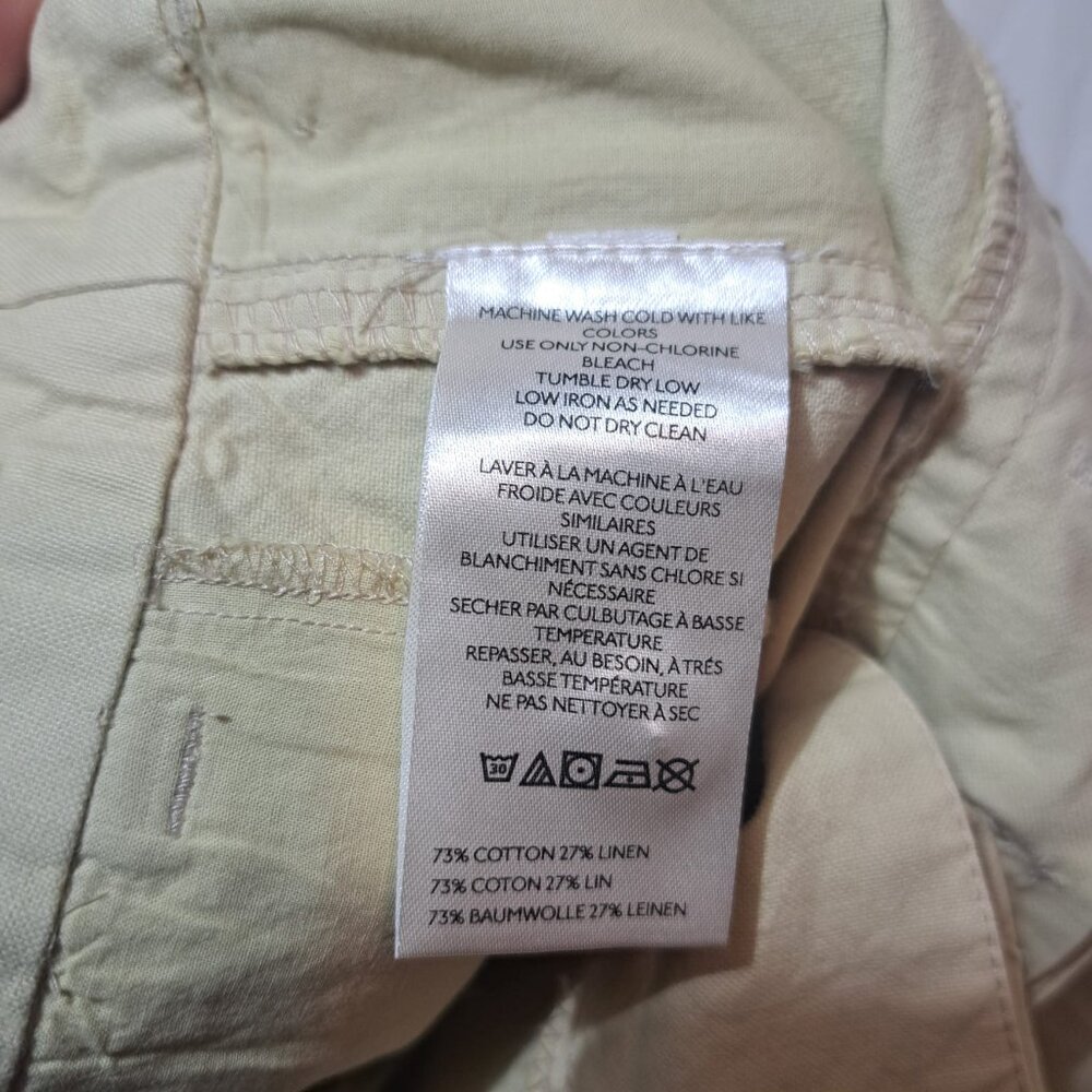 Free People High Street Brown Rice Trouser Shorts Sz 4 New Cotton/Linen - Picture 10 of 15